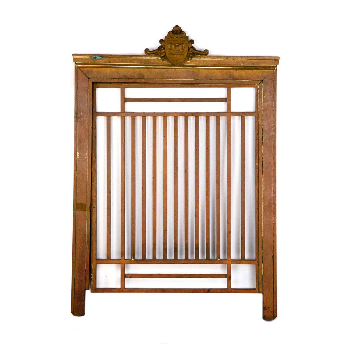 Antique Brass-Plated Copper Bank Teller Gate (1 of 7)