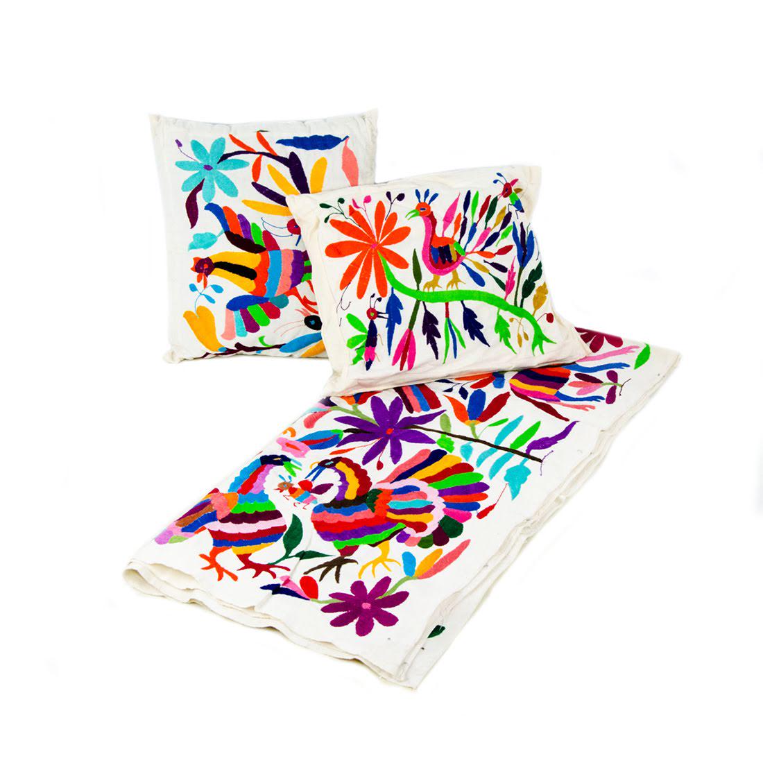 Mexican Handmade Embroidered Pillows and Tapestry (1 of 14)