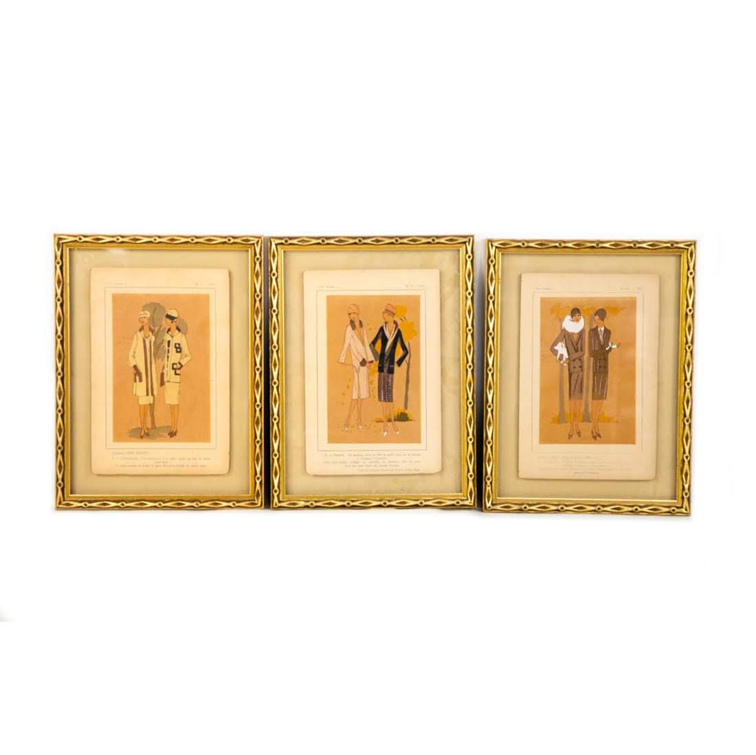 1920s Tres Parisien Fashion Chromolithographs (1 of 18)