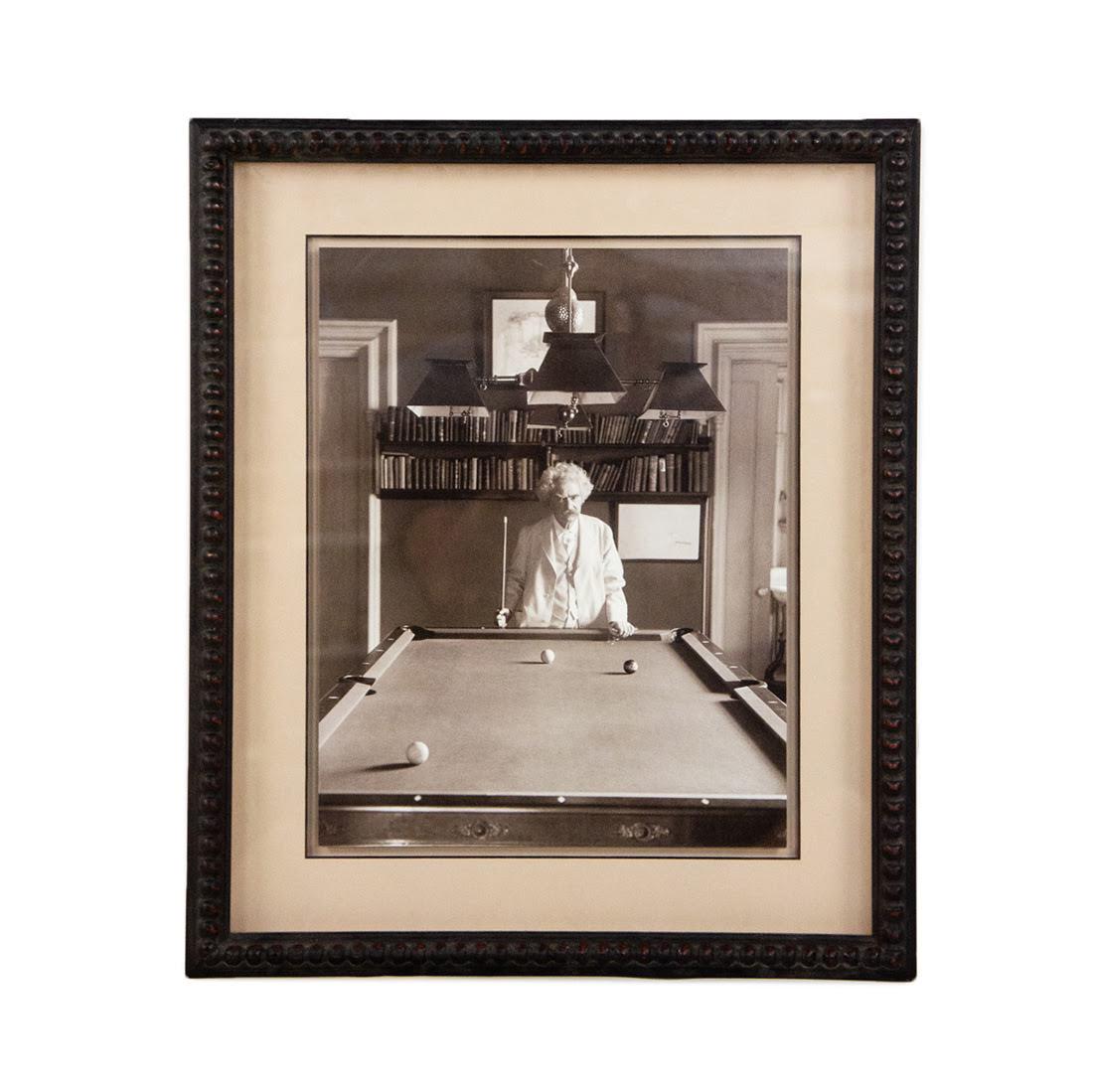 Photograph of Mark Twain Playing Billiards (1 of 9)