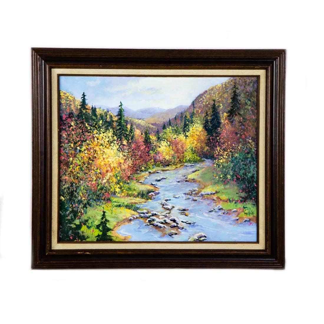 Oil on Canvas Landscape by George Van Hook (1 of 14)