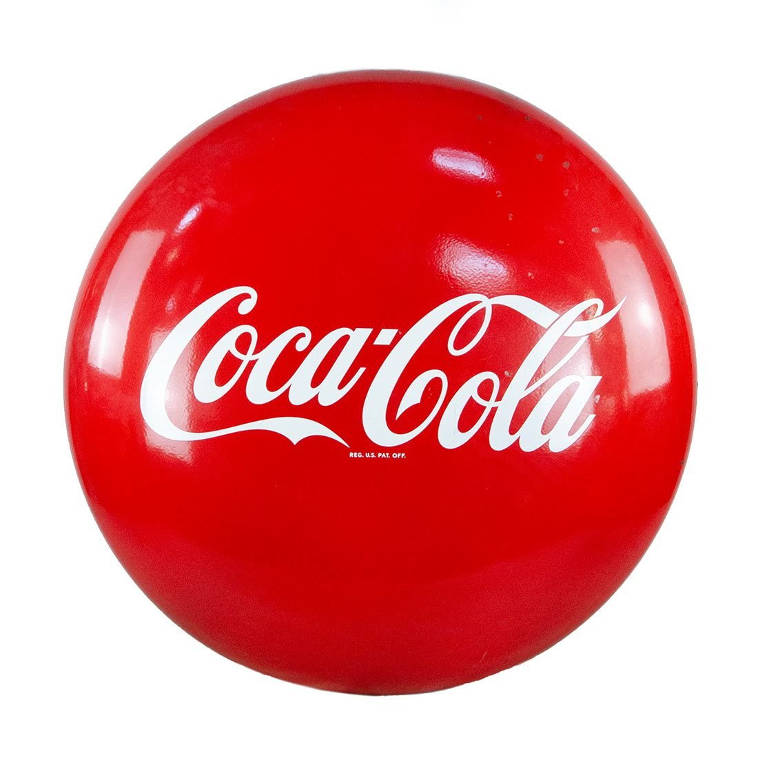 An original 1950's Coca-cola Button sign 48 Inch (1 of 8)