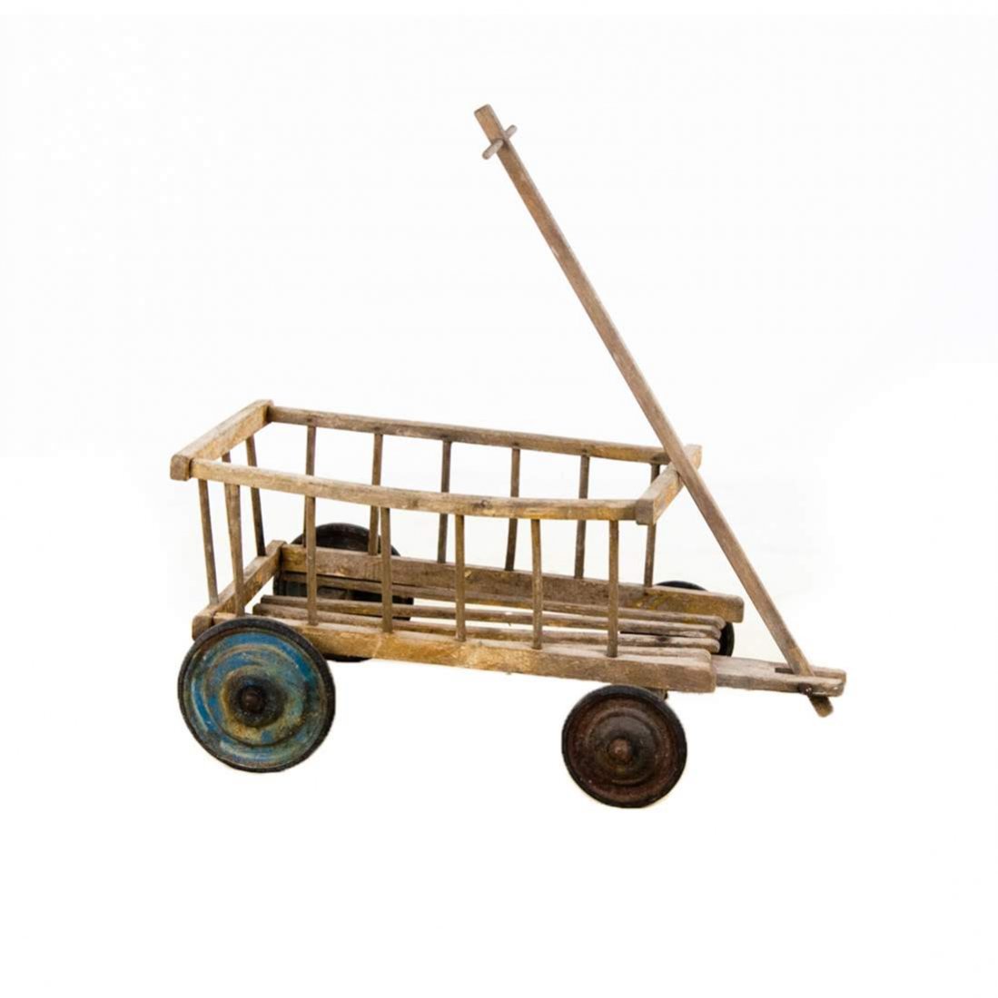 Early 1900's Primitive Wooden Garden Cart Wagon (1 of 6)