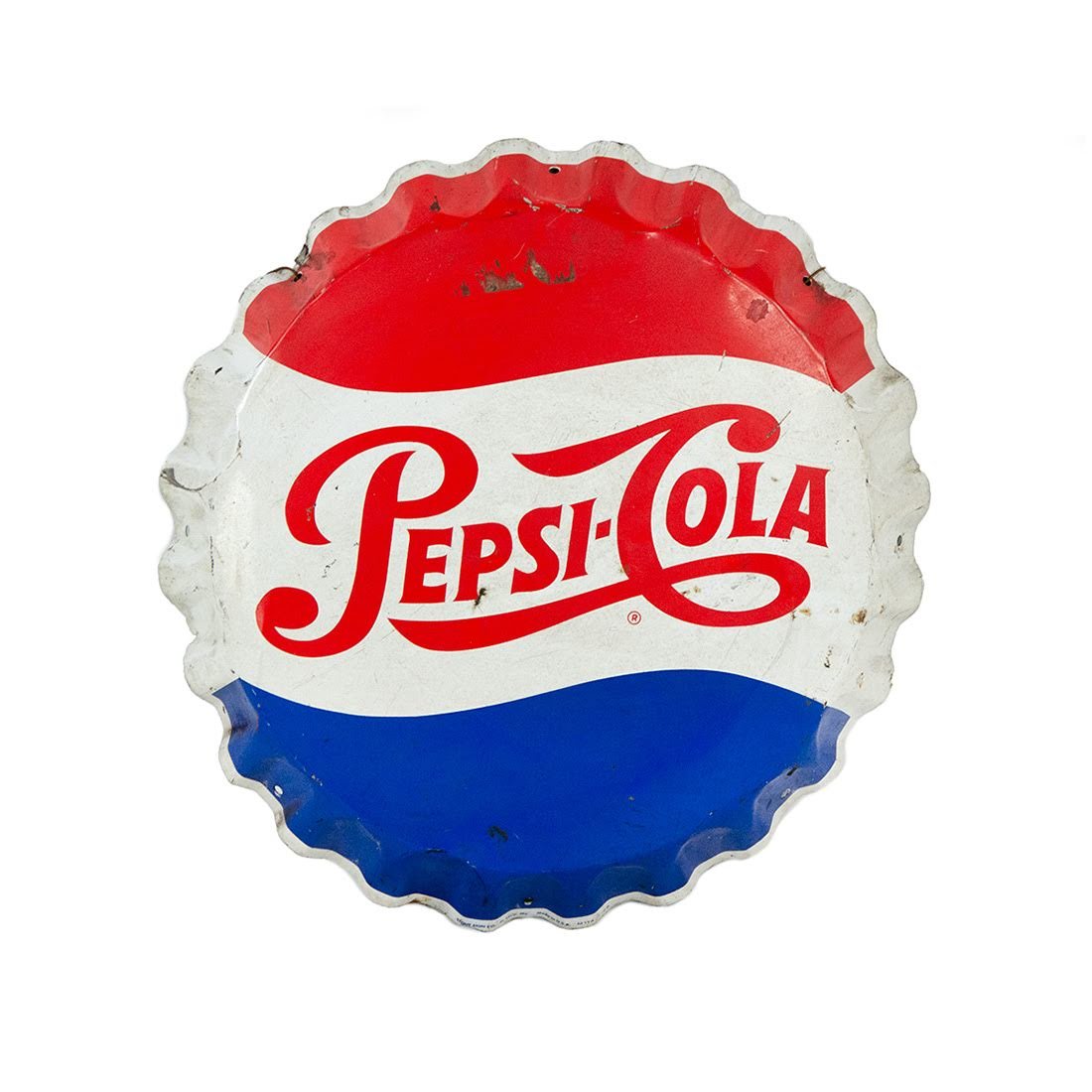 Vintage 1950's Pepsi Single Dot Bottle Cap Sign (1 of 12)
