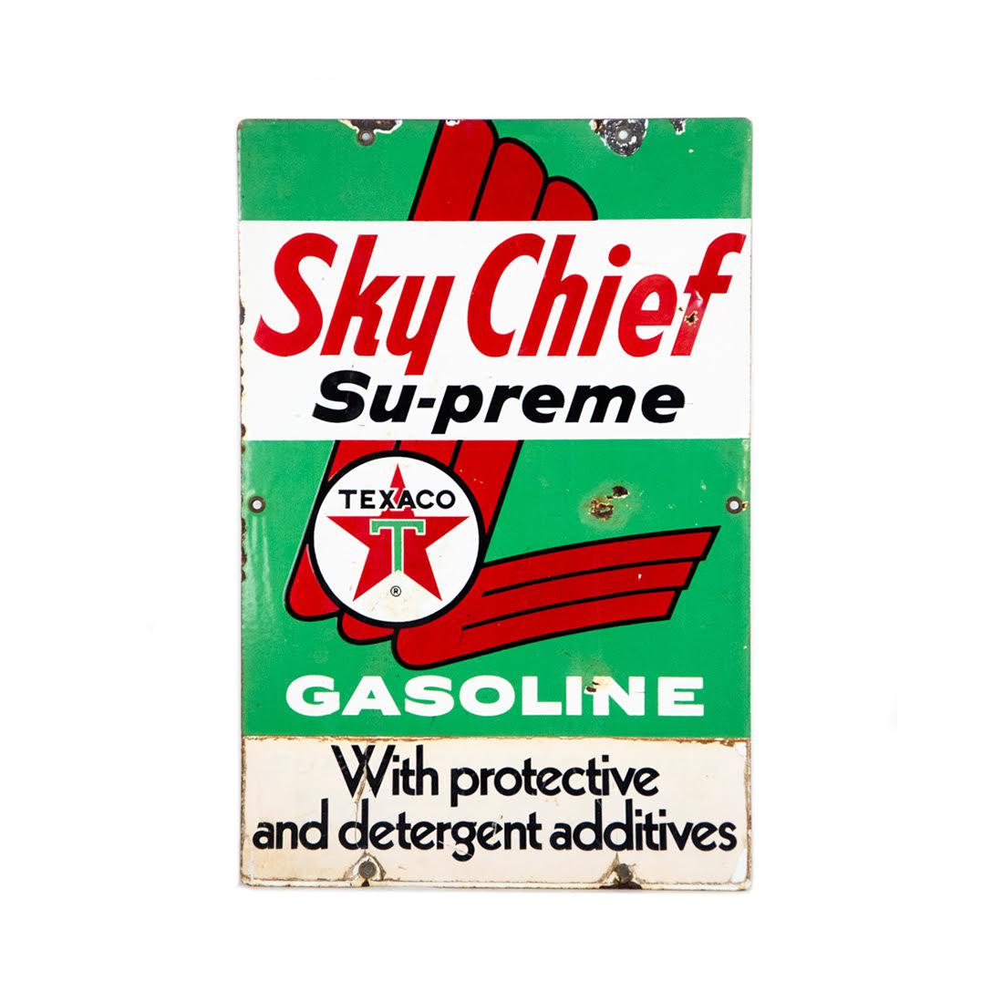 1960's Sky Chief Texaco Gas Pump Sign (1 of 5)