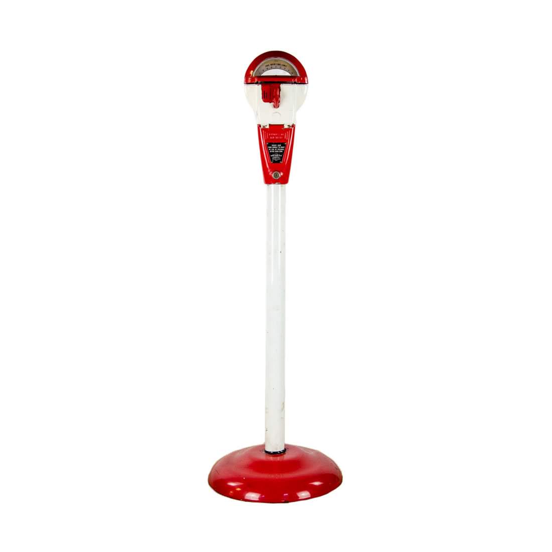 Red and White Duncan Parking Meter on Stand (1 of 11)