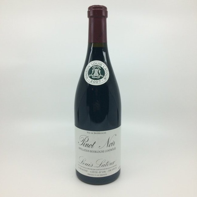 2007 Maison Louis Latour Pinot Noir Bourgogne: A single bottle of 2007 Maison Louis Latour Pinot Noir Bourgogne. Bottle has been stored in a modern wine cooler cabinet for the entirety of its life. The condition is assumed to be good however we ar