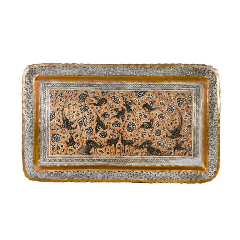 Copper Etched Metal Persian Tray (1 of 17)