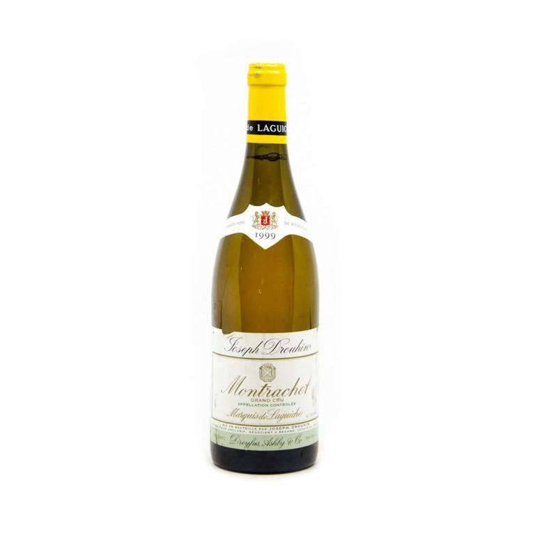 Joseph Drouhin Marquis de Laguiche Montrachet Grand Cru: An unopened bottle of Joseph Drouhin Marquis de Laguiche Montrachet Grand Cru 1999. From a single owner collection, removed from a temperature and humidity controlled wine cellar.