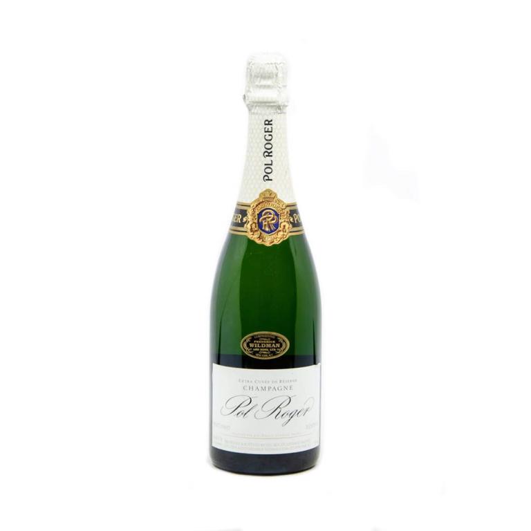 Pol Roger Brut Reserve Champagne: An unopened 750ml bottle of Pol Roger Brut Reserve Champagne. From a single owner collection, removed from a temperature and humidity controlled wine cellar.