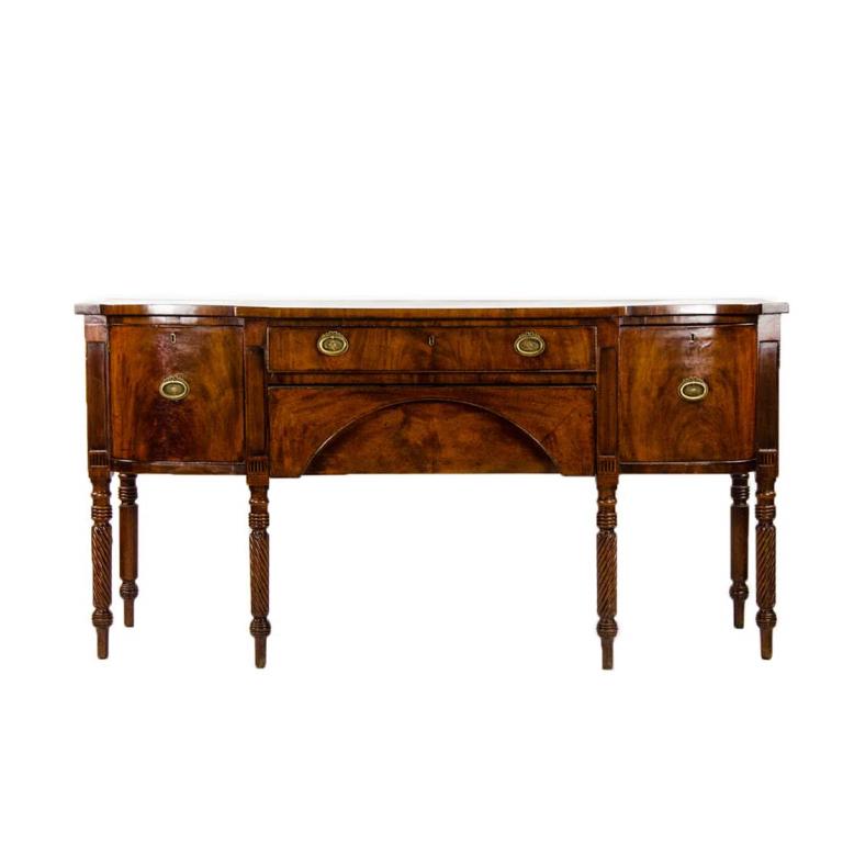 Early 19th C. Mahogany English Regency Sideboard (1 of 20)