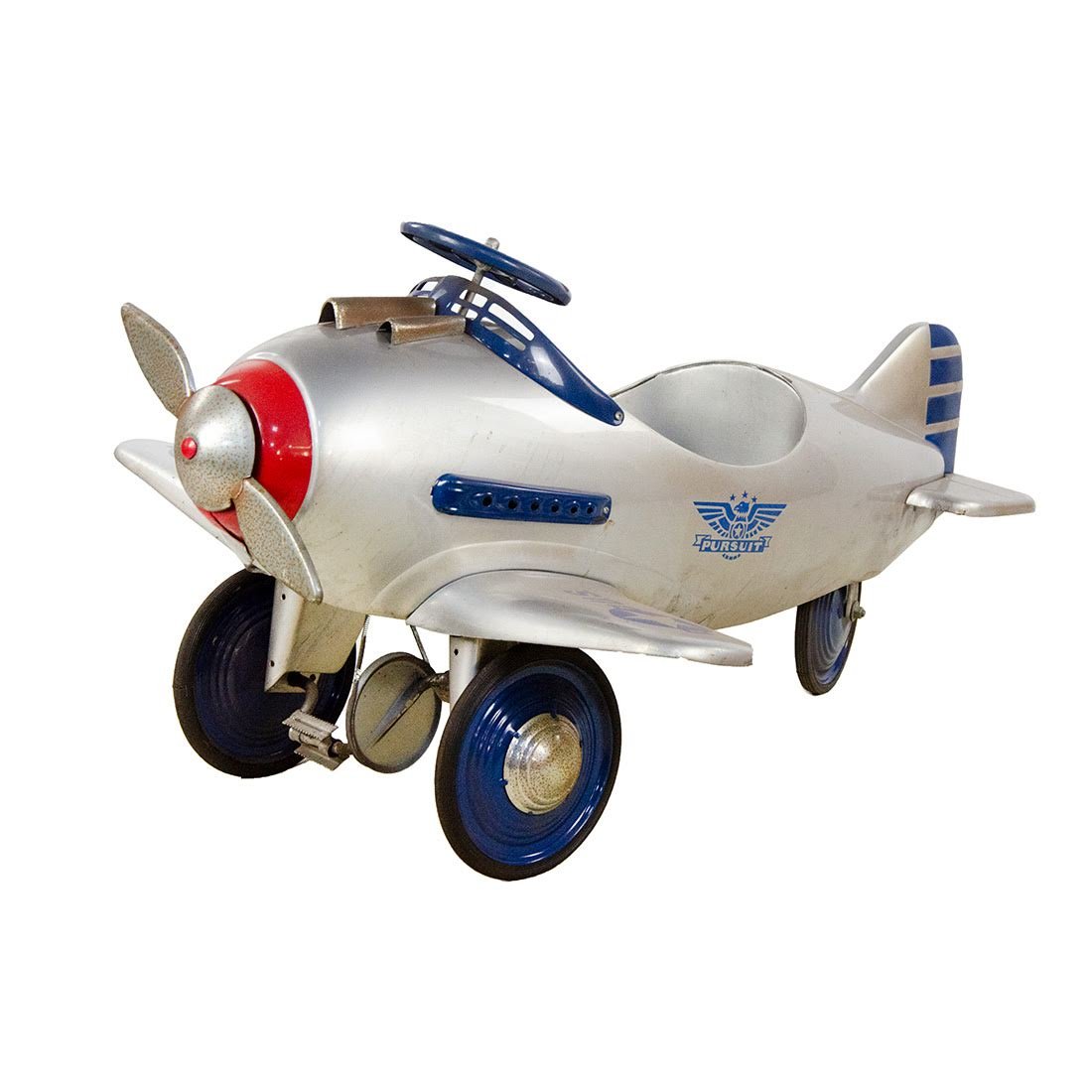 1941 Murray Silver Pursuit Restored Pedal Car Airplane