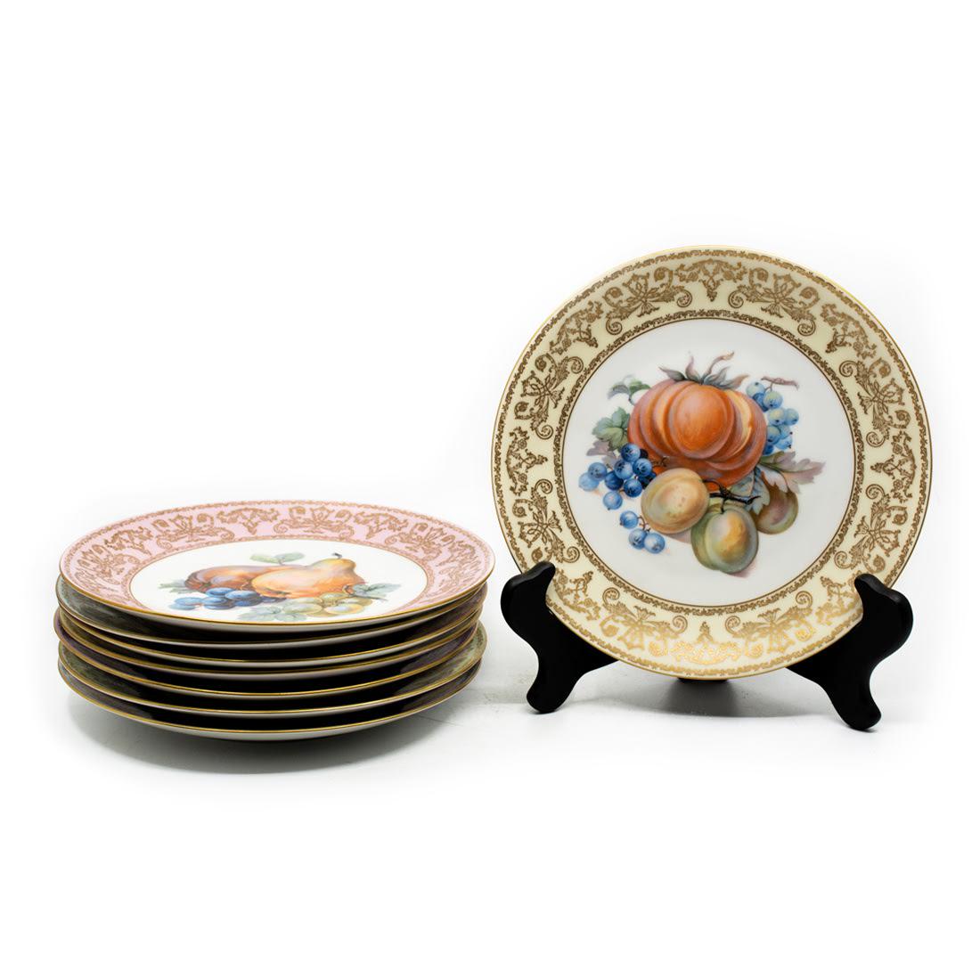 8 PULS Colors Hand Painted Porcelain Cabinet Plates (1 of 10)