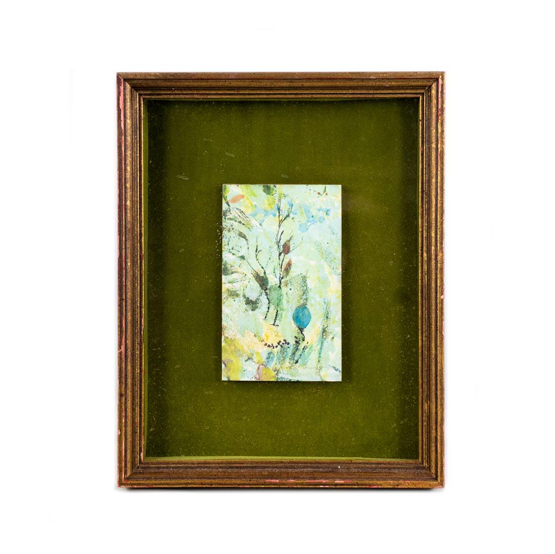 Signed Gouache Painting on Board (1 of 7)