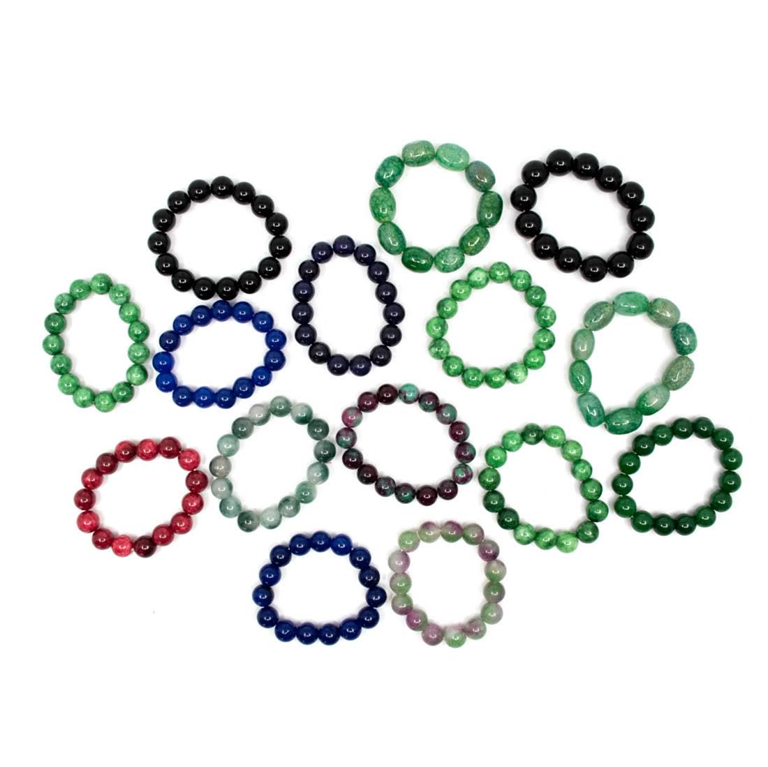 Group of Fifteen Semi Precious Quartz Stone Bracelets (1 of 5)