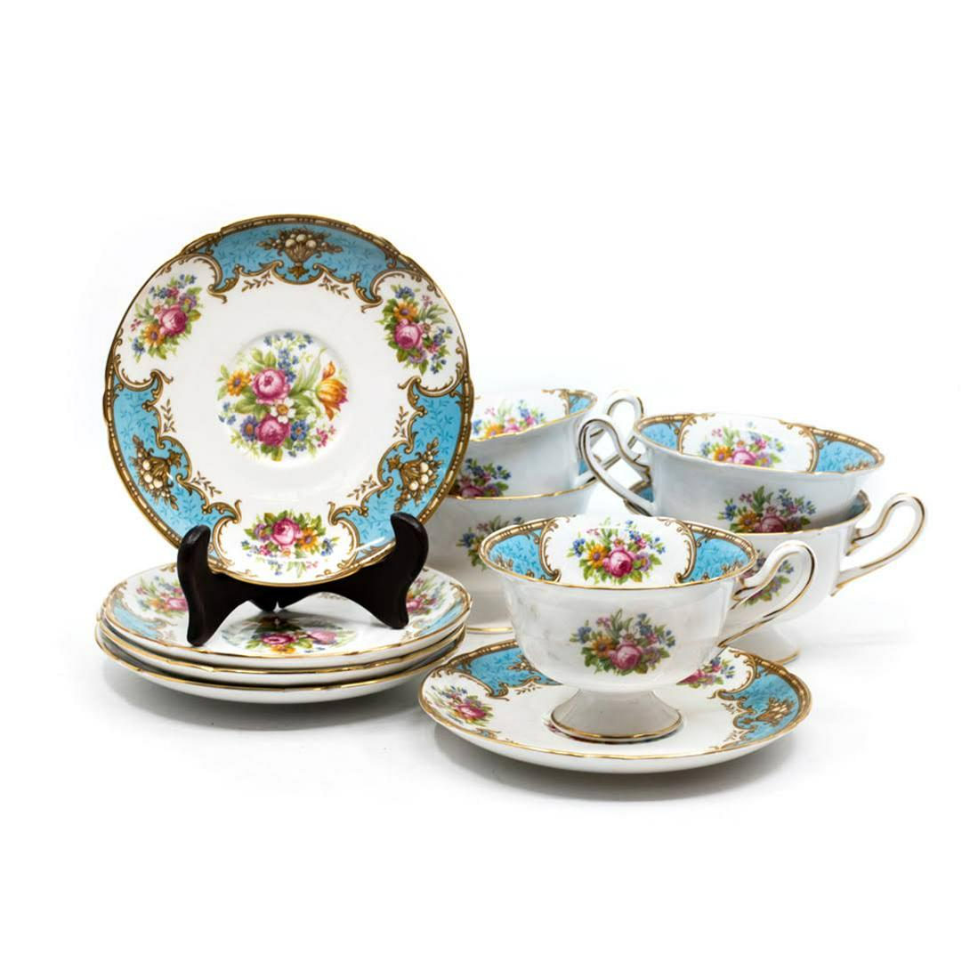 Shelley England Duchess Set of 10 Teacups and Saucers (1 of 6)