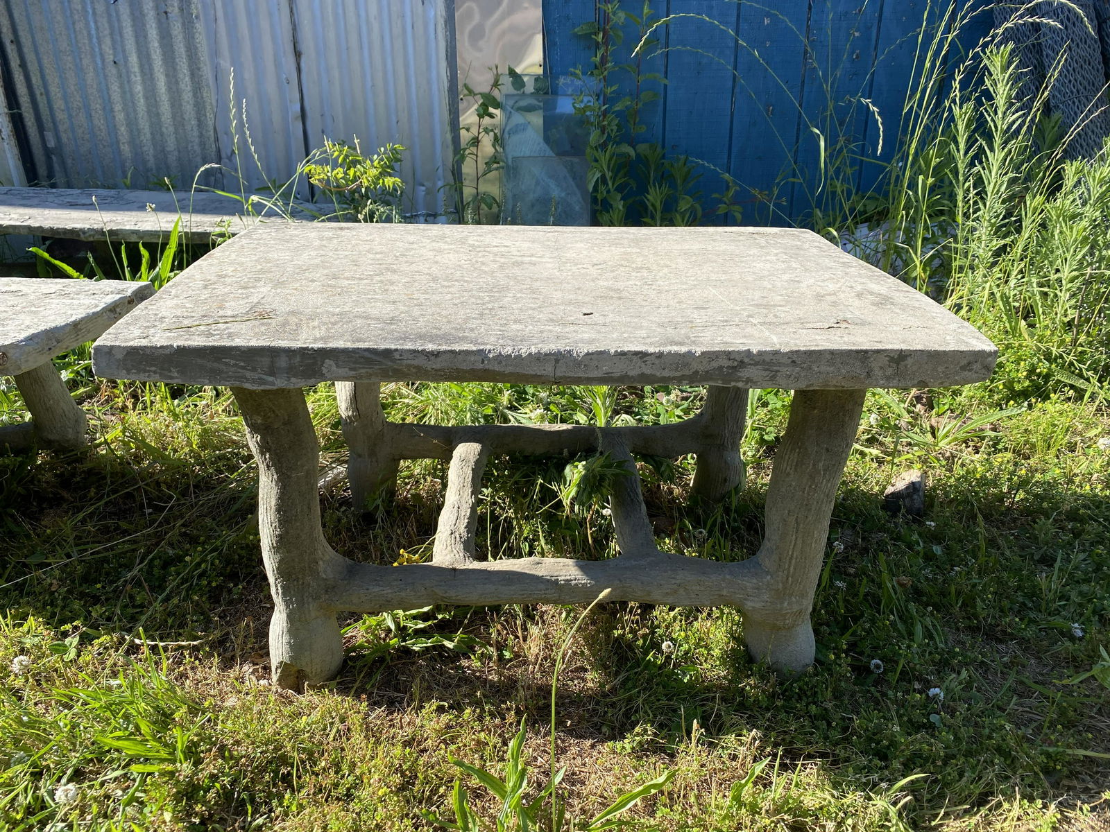 Small Faux Bois Concrete Table (1 of 3)