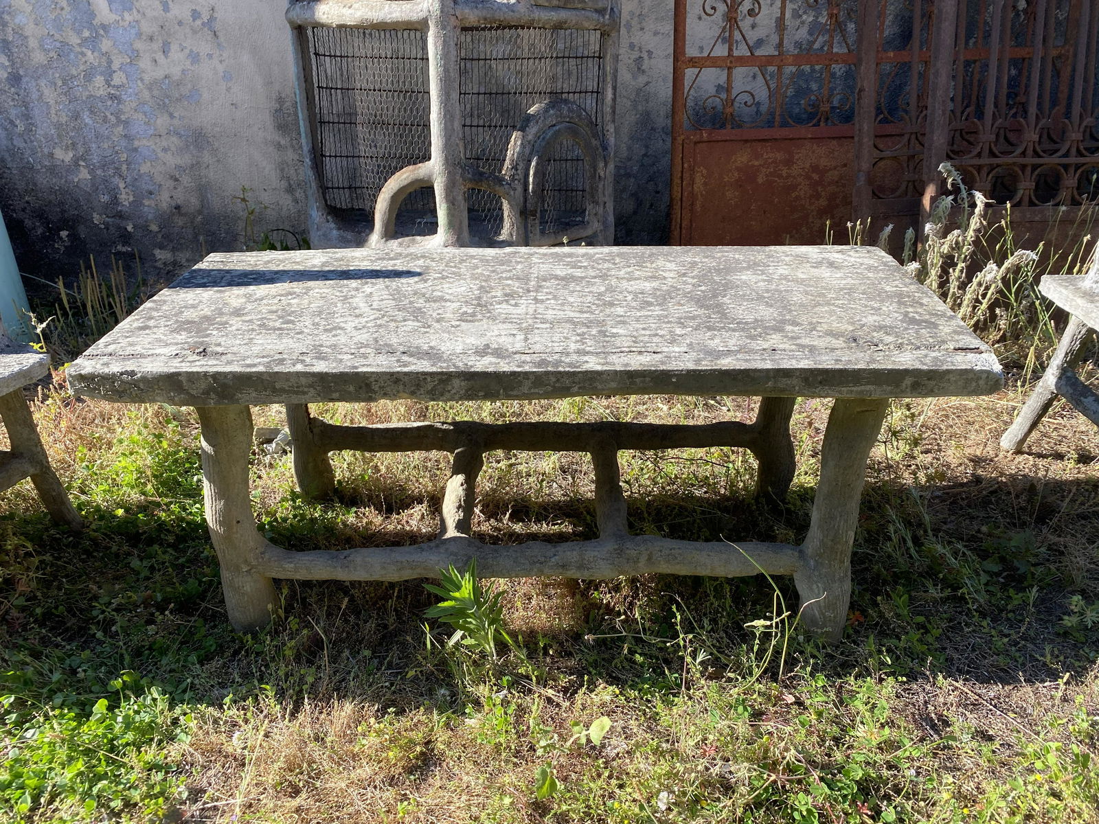 Large Faux Bois Concrete Table (1 of 5)