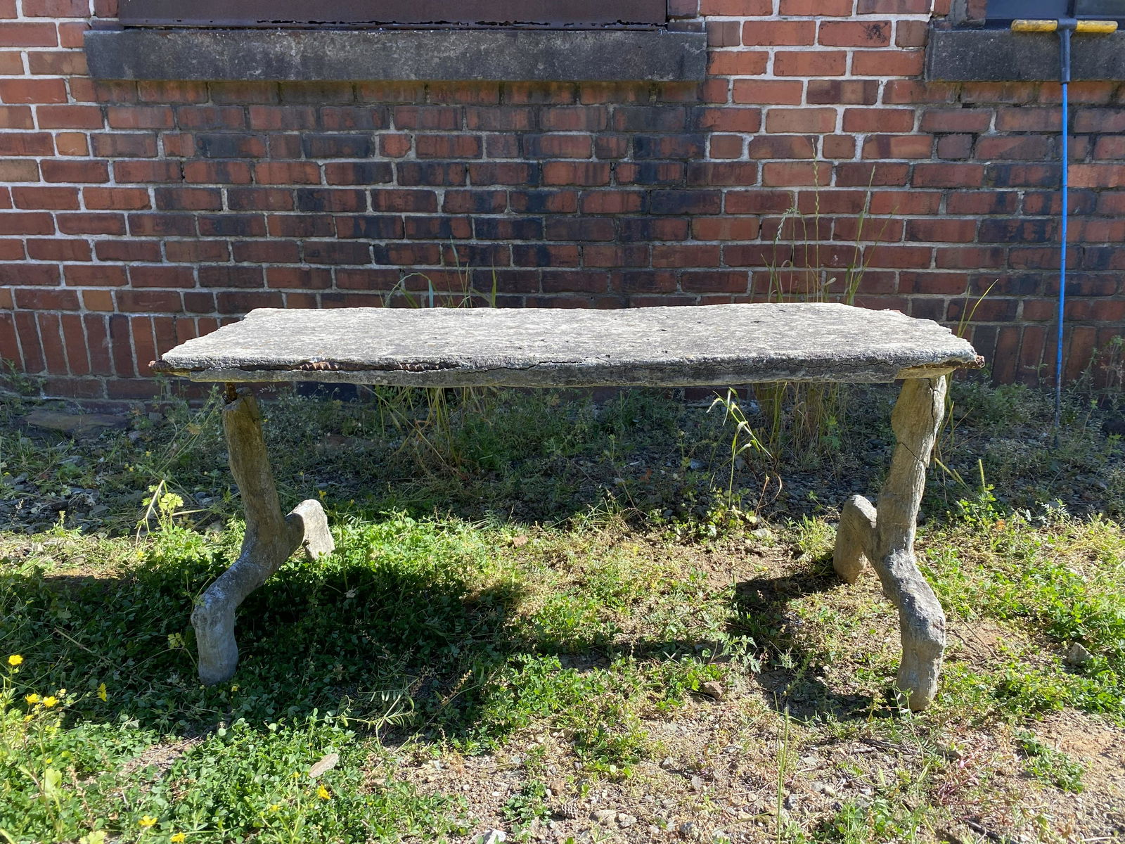 Faux Boix Concrete Rectangular Bench (1 of 4)