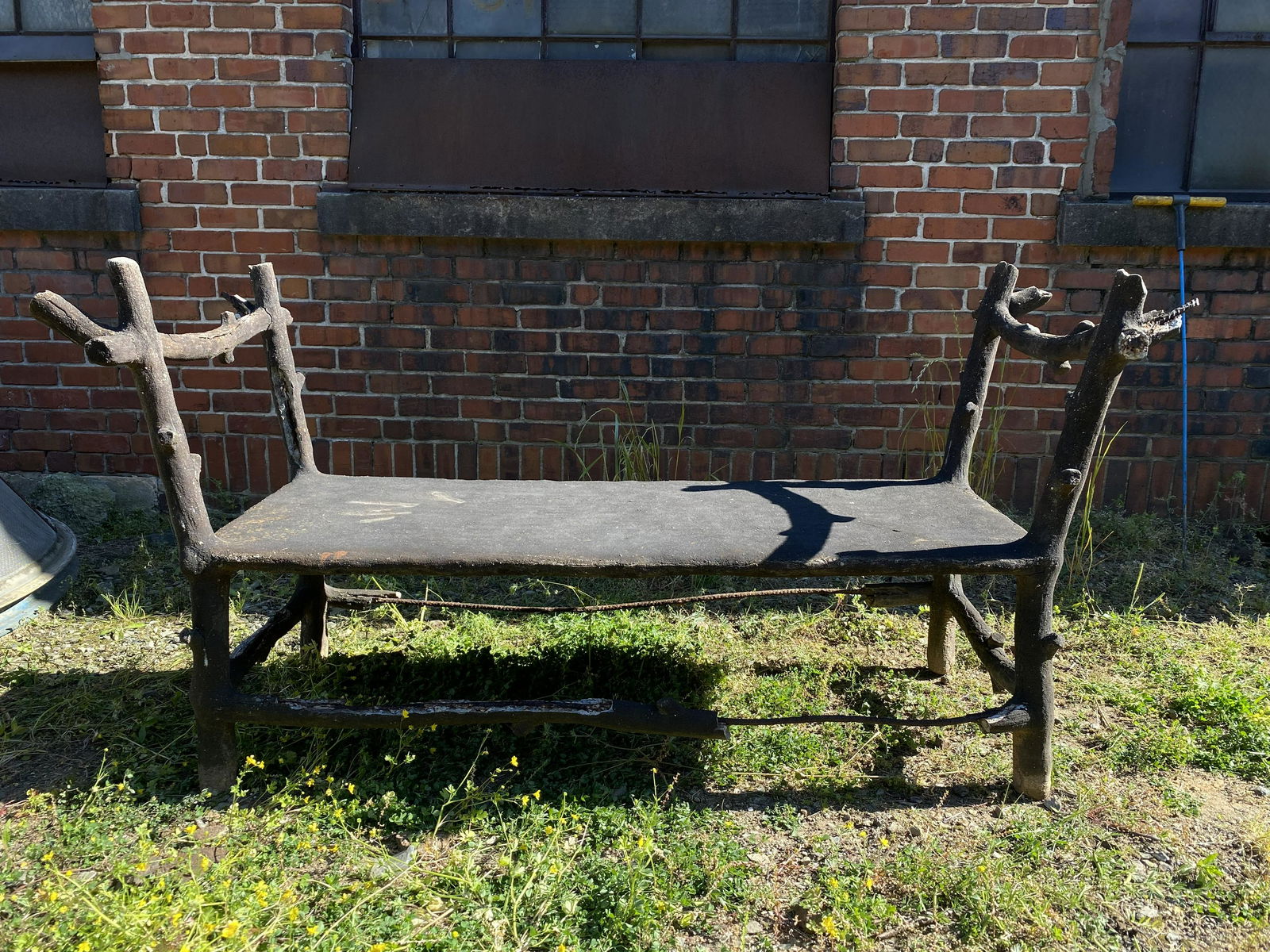 Faux Bois Concrete Backless Bench (1 of 4)