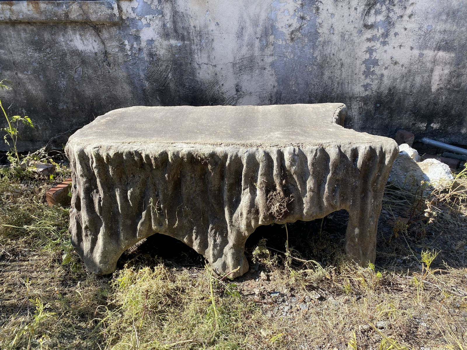 Small Faux Bois Concrete Form Bench (1 of 4)