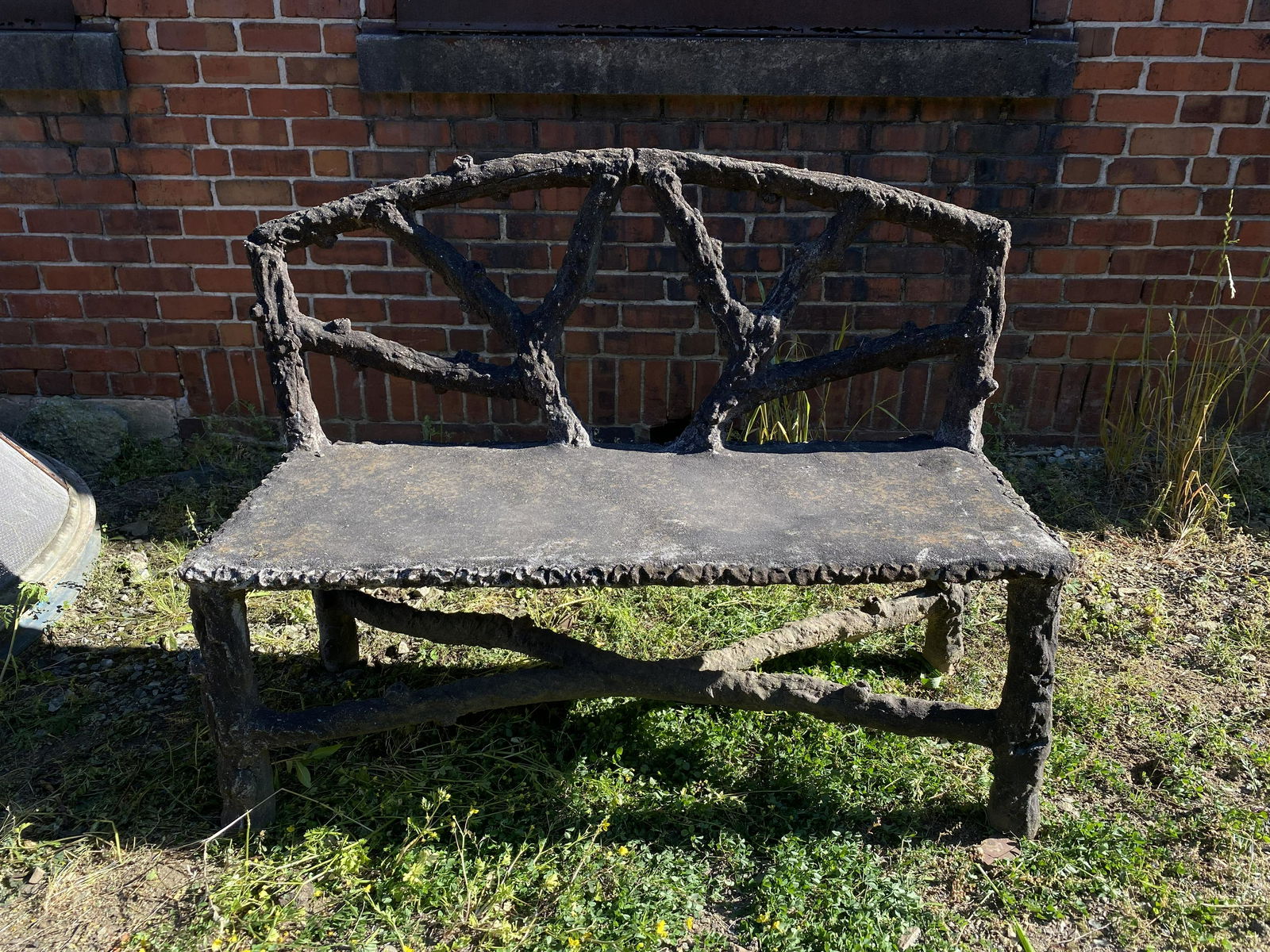 Faux Bois Concrete Tree Form Bench (1 of 4)