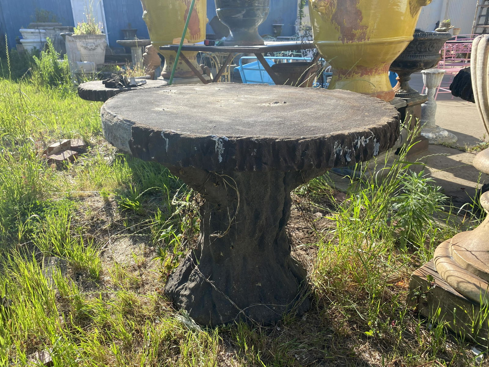 Faux Bois Concrete Side Table (1 of 5)