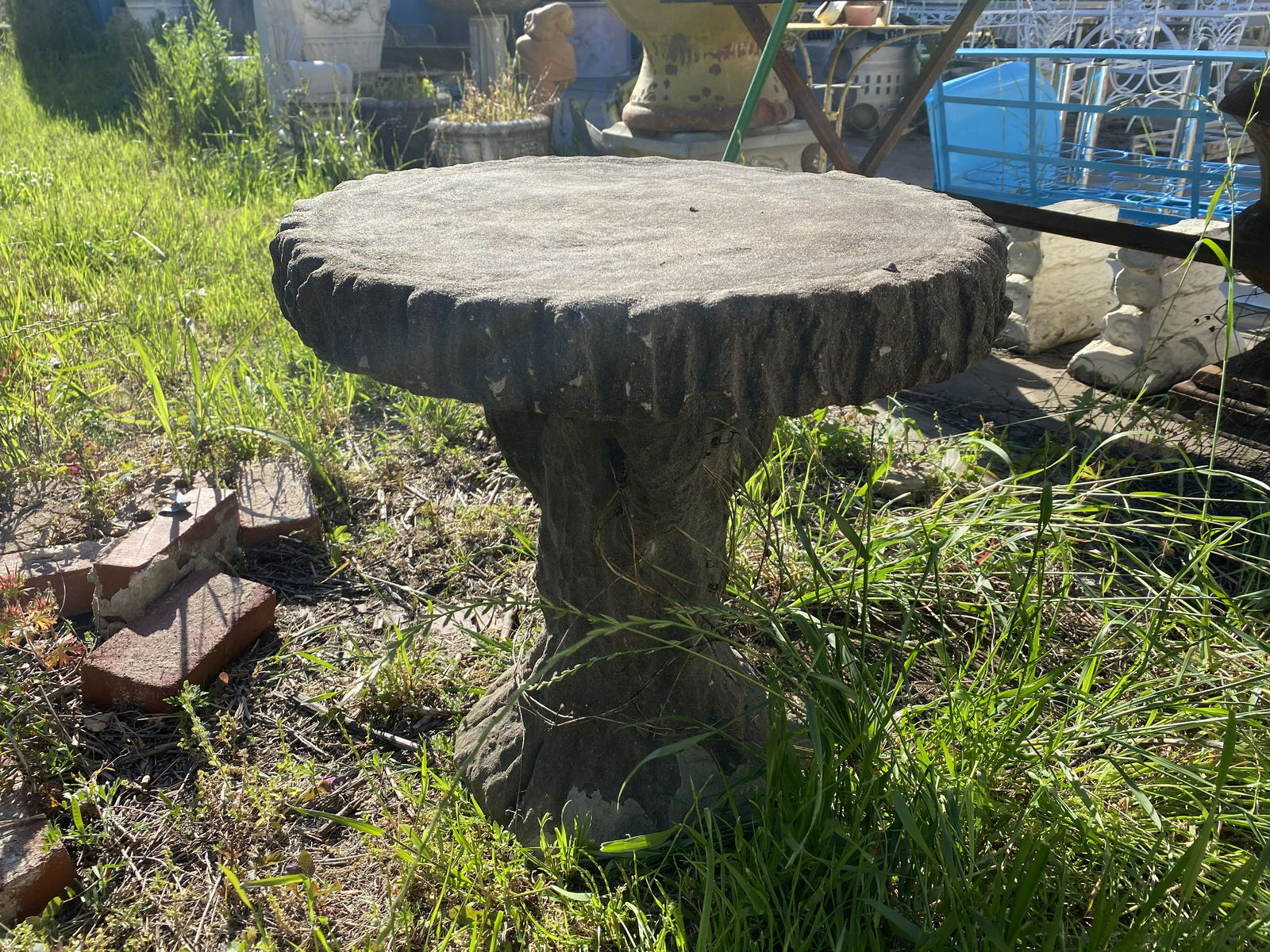 Faux Bois Concrete Side Table (1 of 6)