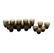 Russel Wright Pinch Brown Glasses Set of 17