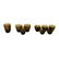 Russel Wright Pinch Brown Glasses Set of 9