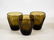 Russel Wright Pinch Brown Glasses Set of 9 - 3