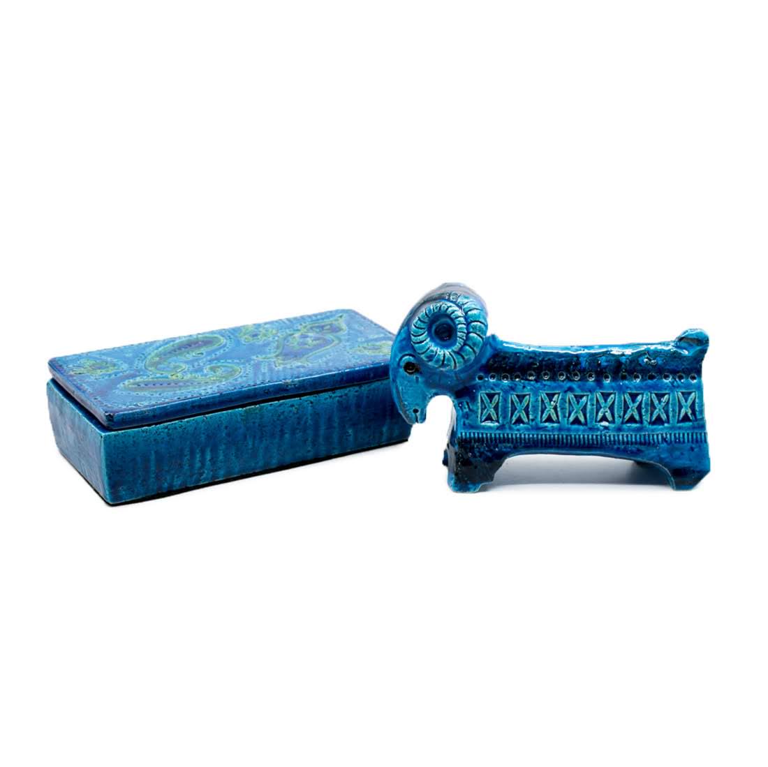 Pair of Rimini Blue Bitossi Rosenthal Netter Pottery (1 of 12)