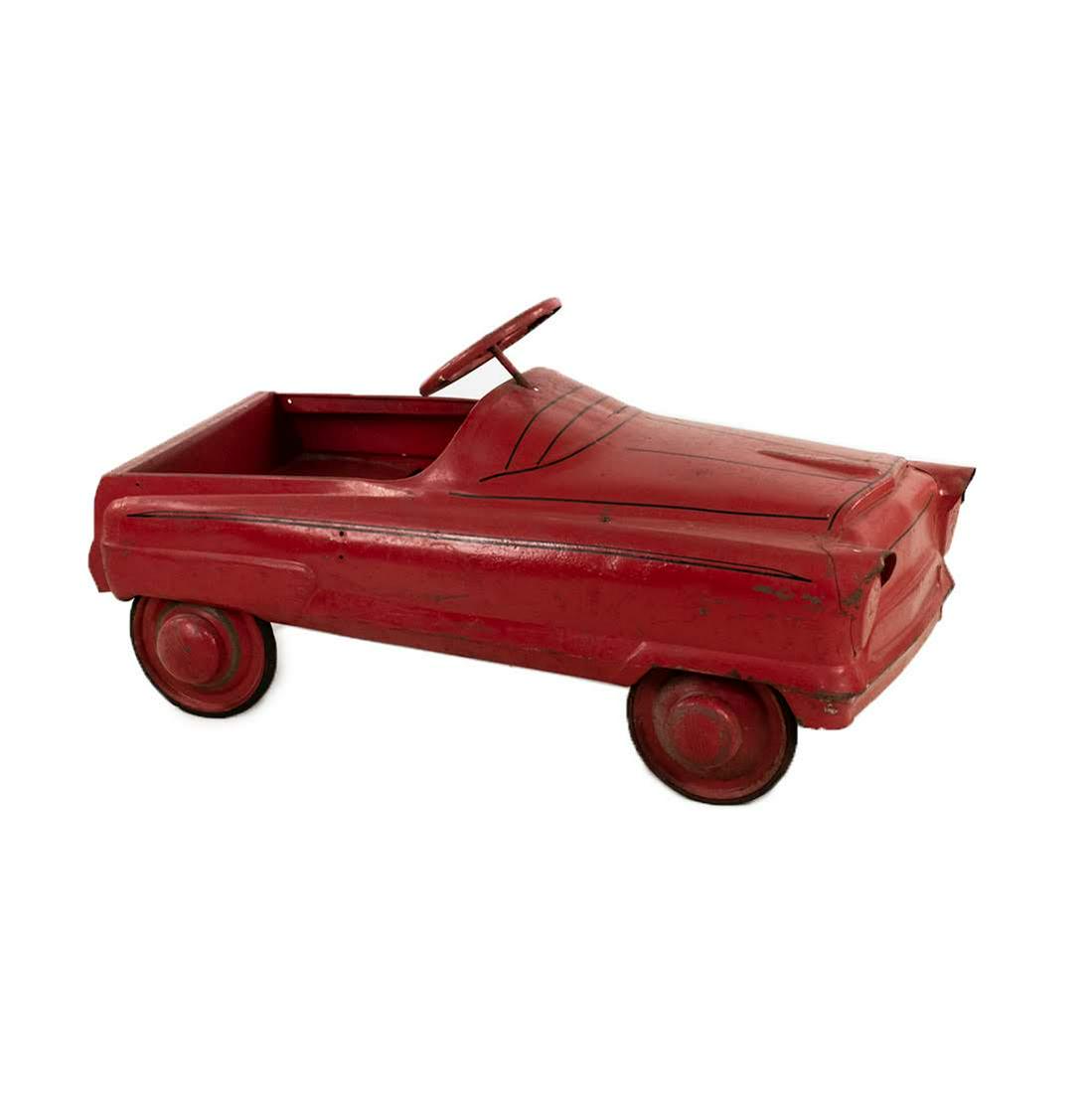 1960's Unmarked Red Pedal Car (1 of 9)