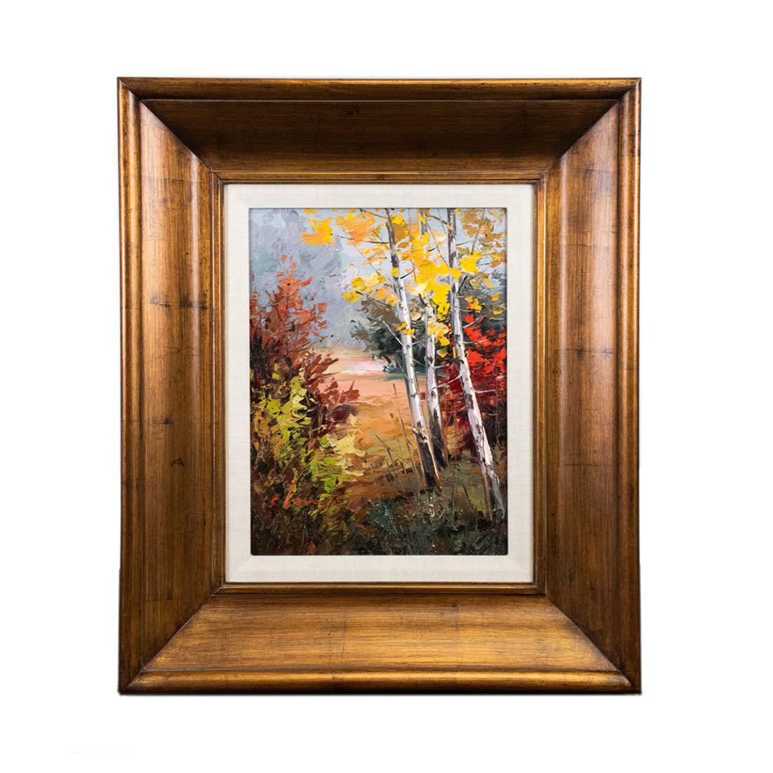 Lewis O/C Birch Trees: BIRCH TREES-VERTICAL LA1695Z1A