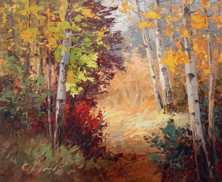 Lewis O/C Birch Trees: BIRCH TREE LANDSCAPE LP73045T1A