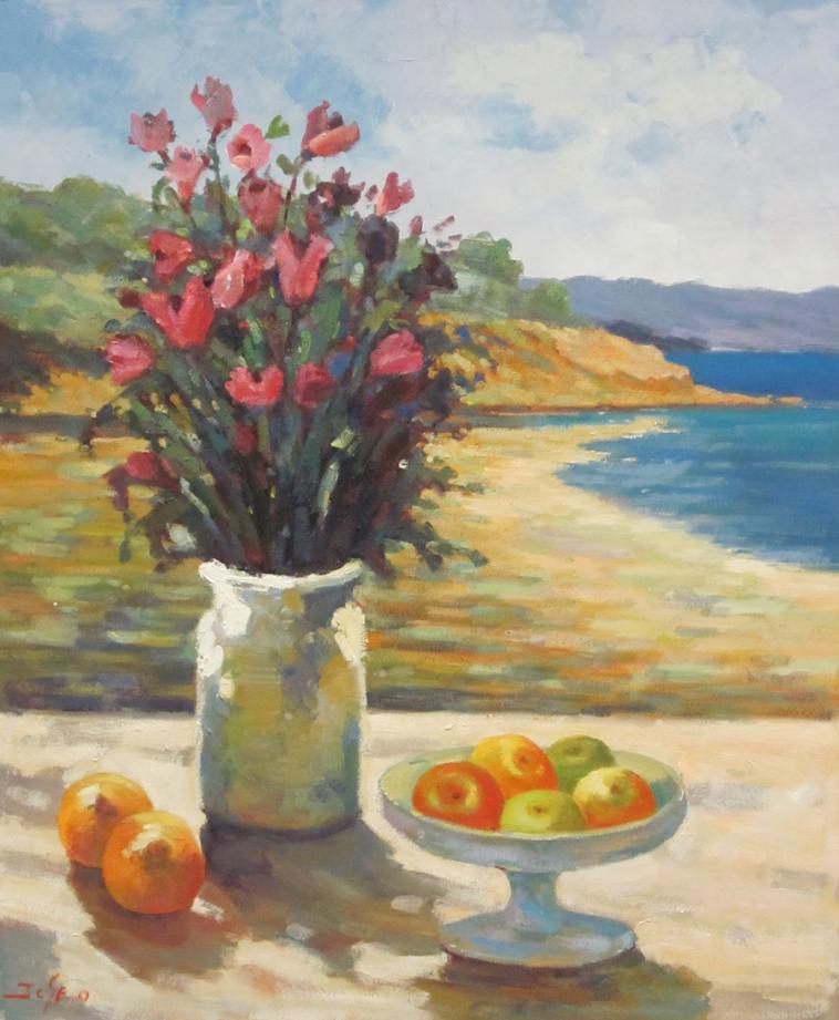 J.C. Seo O/C Vase of Flowers Still: STILL/VASE OF FLOWERS-VERTICAL NP68771T1B