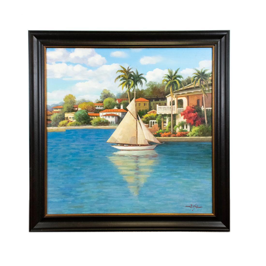 J.C. Seo O/C Florida Harbor Scene: FLORIDA HARBORS/SEA BLUE WATER NL79315N1B