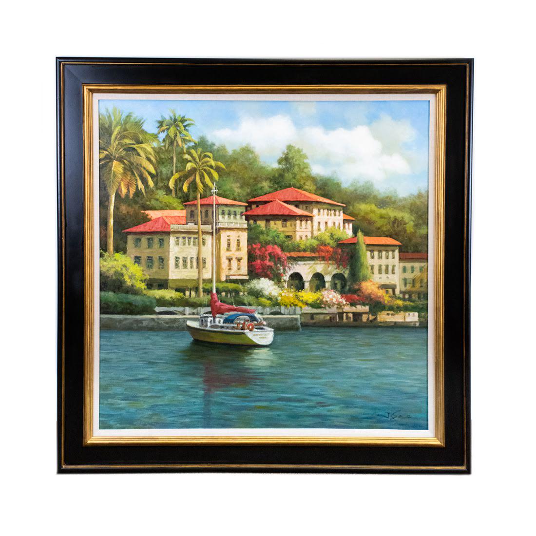 J.C. Seo O/C Florida Harbor Scene: FLORIDA HARBOR SCENE/BOATS LB6515L1A