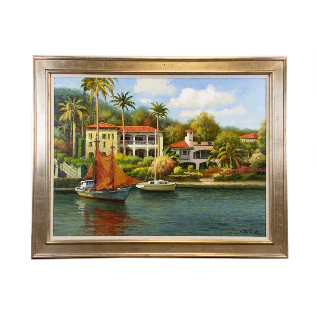 J.C. Seo O/C Florida Harbor Scene: HORIZ. FL HARBOR SCENE LP7515L2A