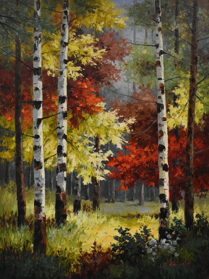 Lewis O/C Birch Trees: VERT BIRCH TREES LJ80628N2B