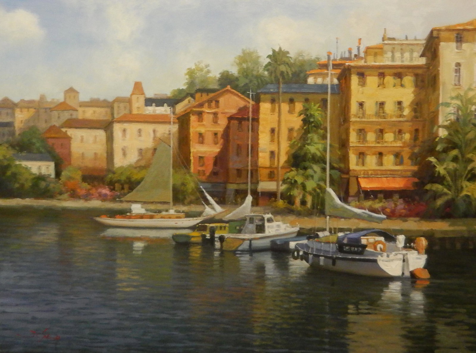 J.C. Seo and Lewis O/C Harbor and Poppy: FLORIDA HARBOR/BOATS NO FRAME