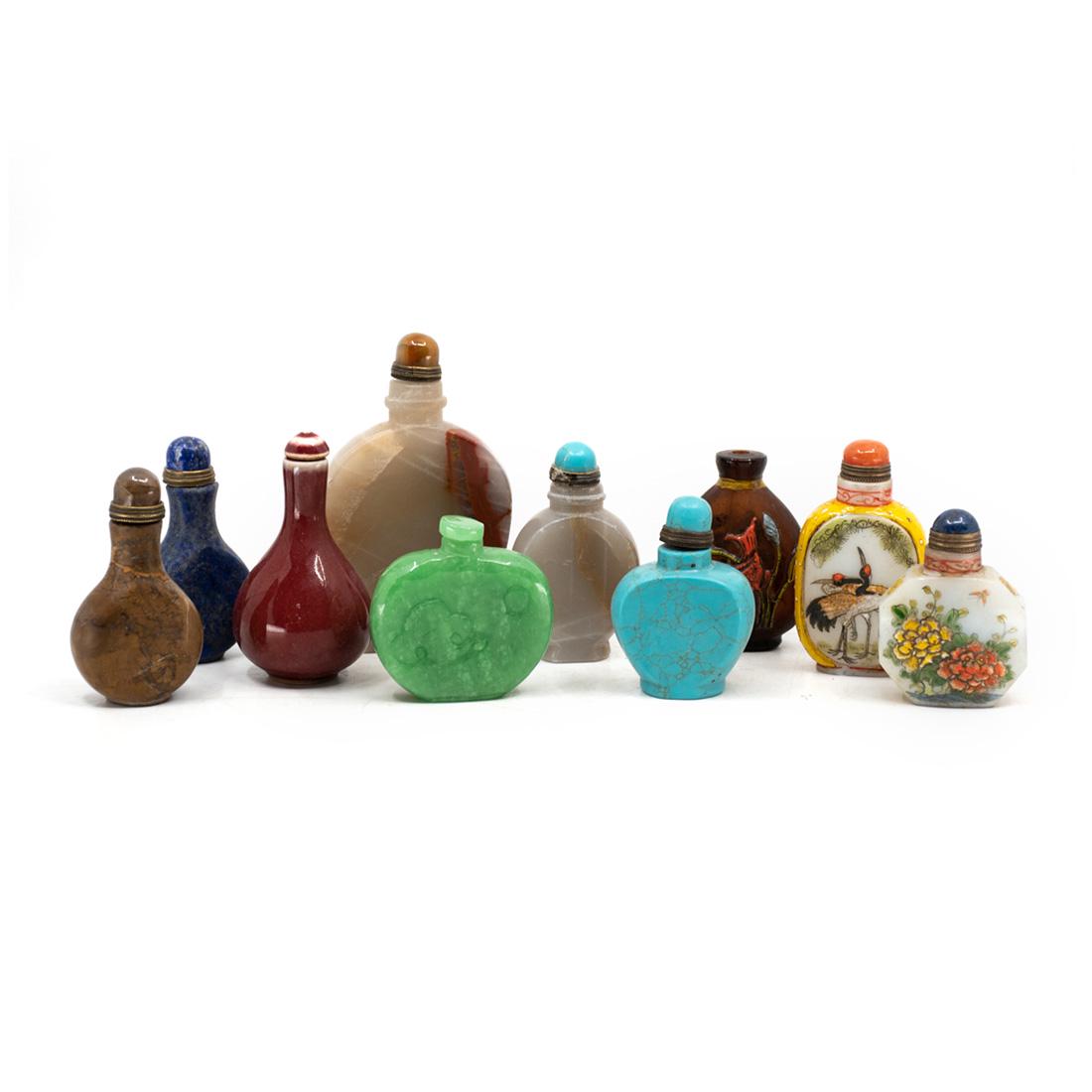 Collection of 10 Chinese Snuff Bottles (1 of 13)