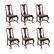 Chippendale Leather and Mahogany Dining Chairs Set of 6