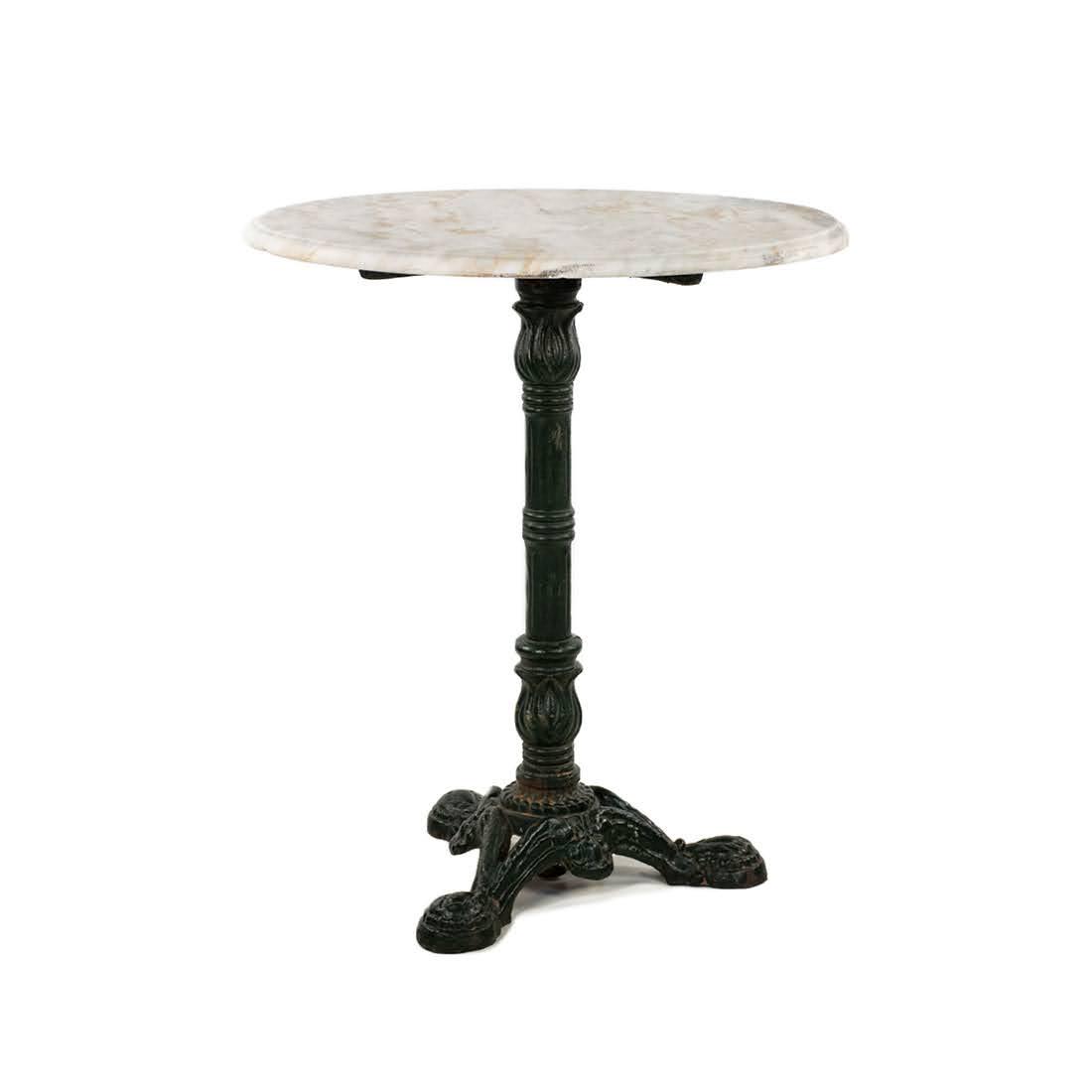 Marble Top Bistro Pedestal Accent Table (1 of 8)