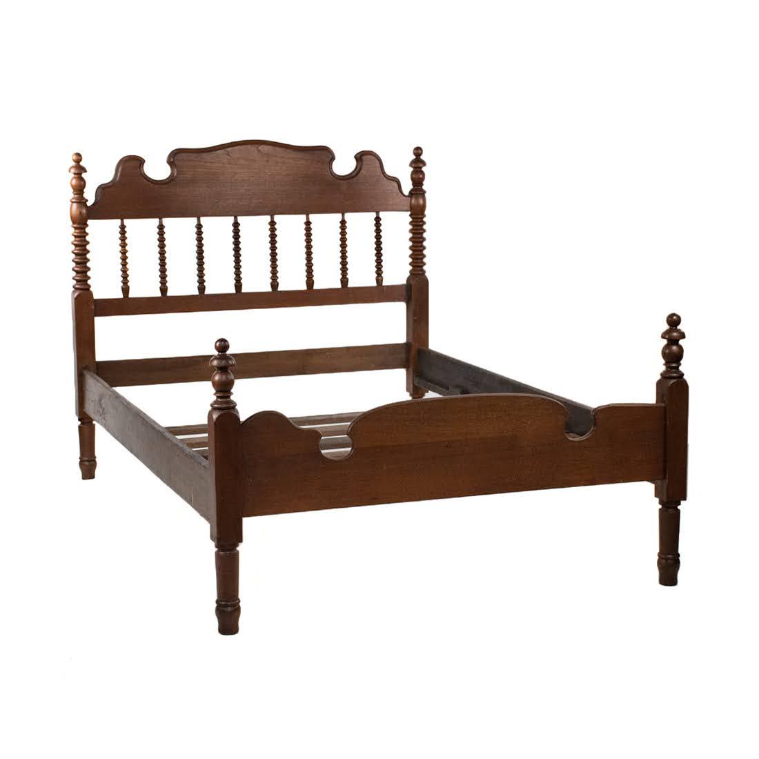 Full Size Solid Wood Spool Headboard, Footboard and (1 of 14)