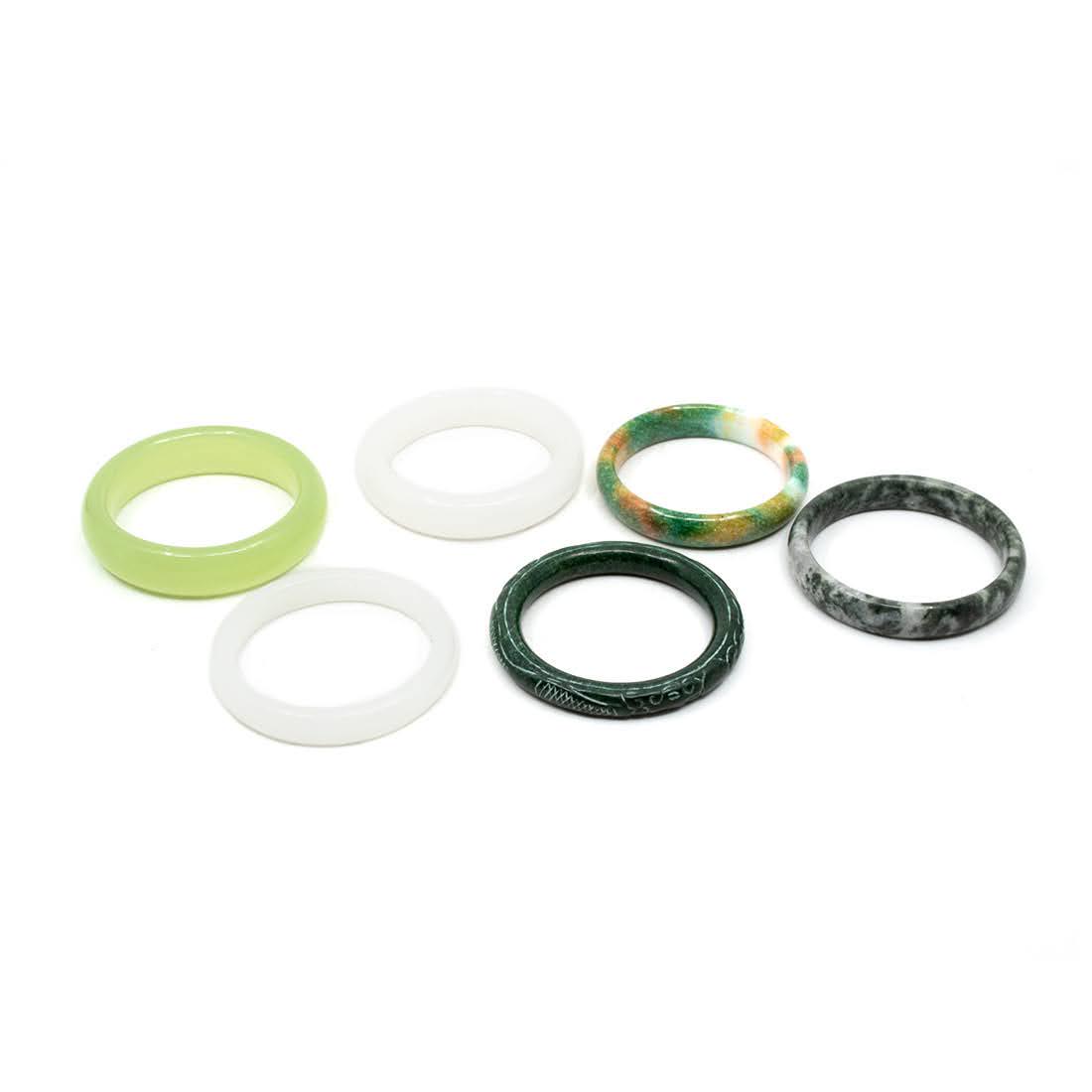 Group of 6 Colored Stone Bangle Bracelets (1 of 7)