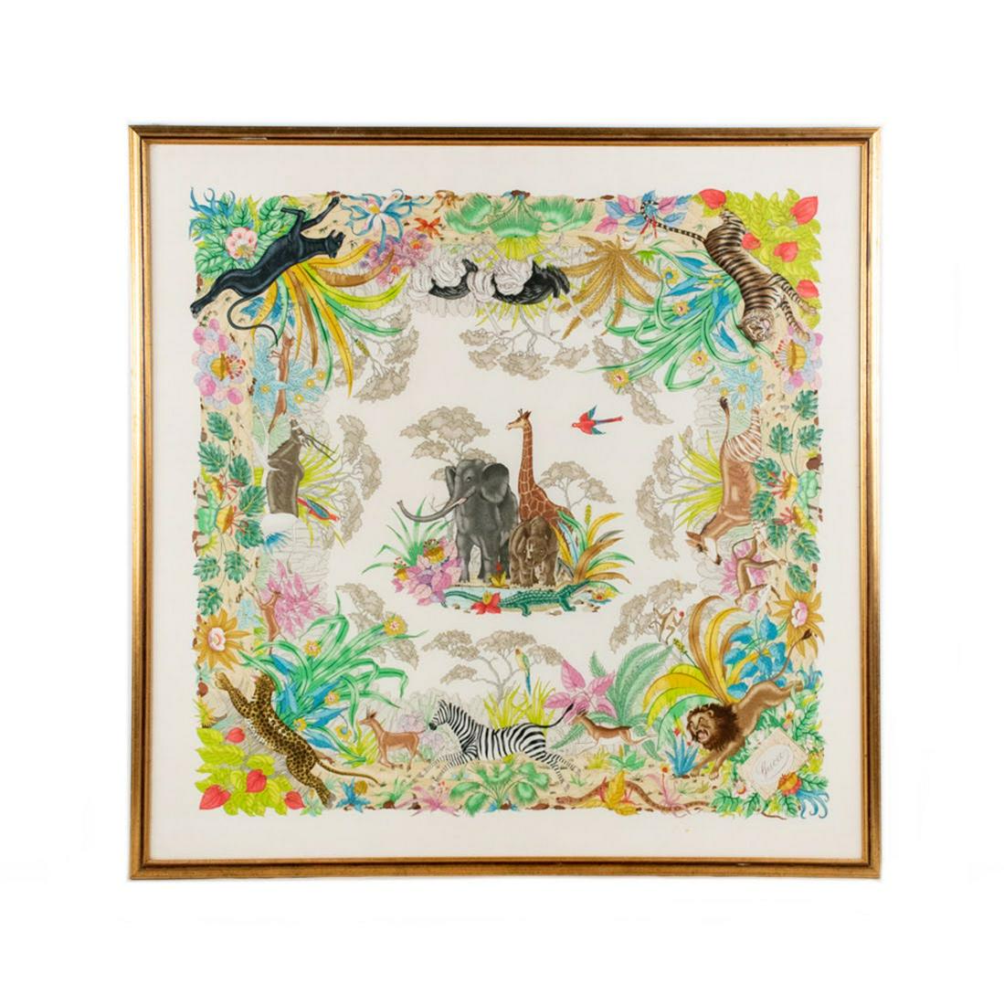 Framed Gucci Safari Silk Scarf (1 of 12)