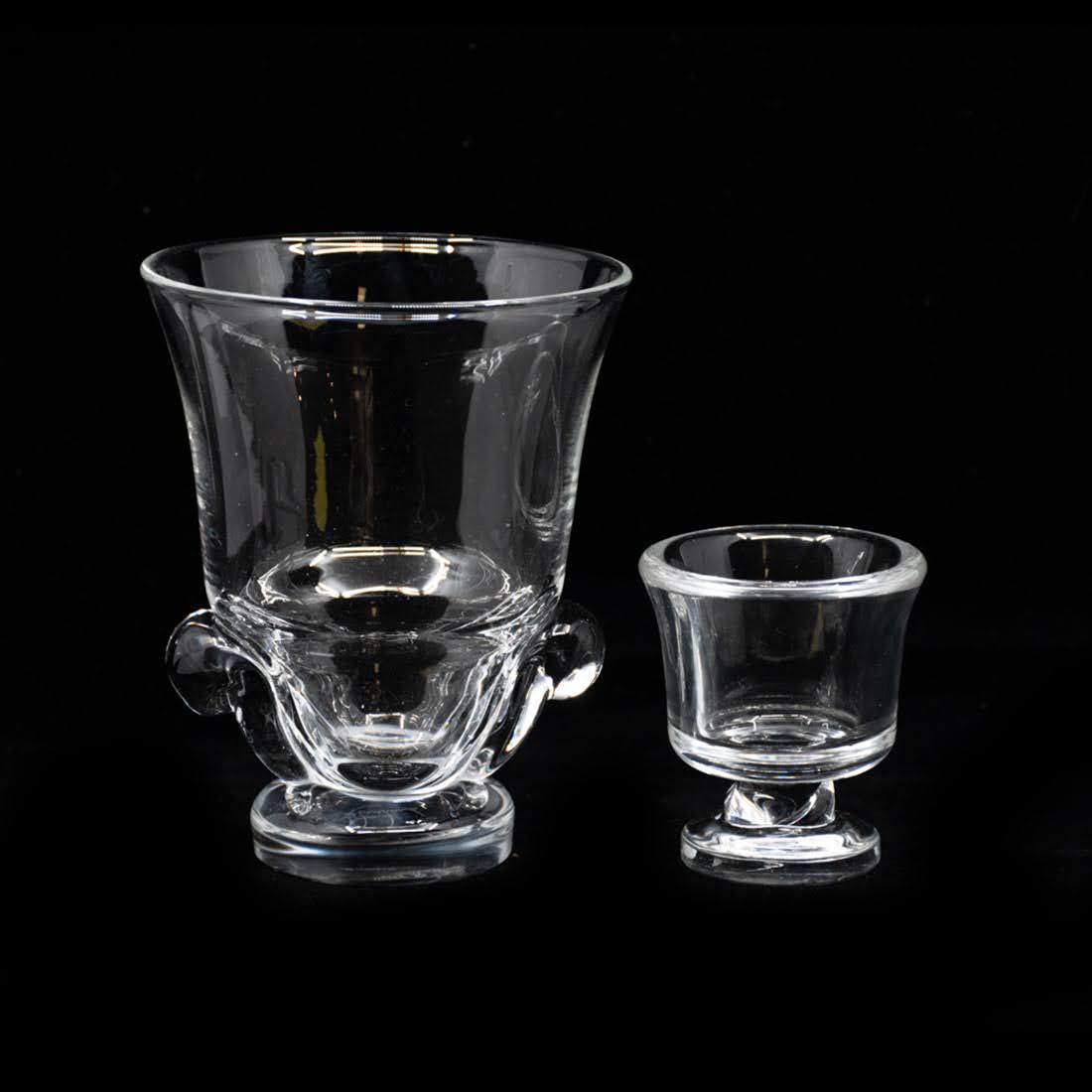 Steuben Crystal Pedestal Vase and Toothpick Holder (1 of 9)