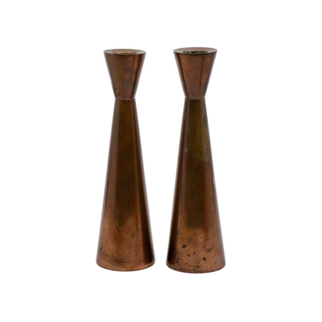 MCM E. Dragsted Tulip Form Copper Candle Holders (1 of 6)