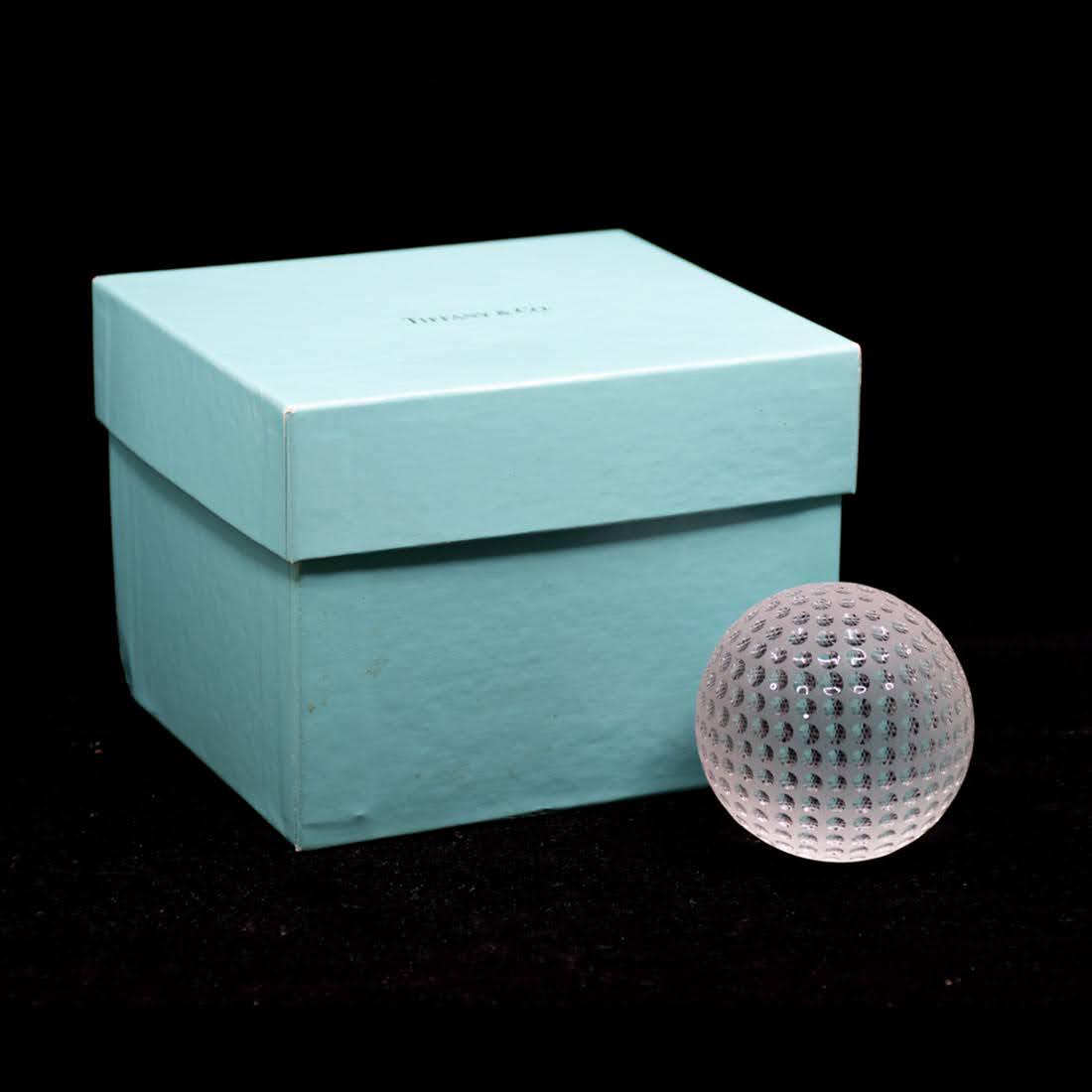 Tiffany & Co. Lead Crystal Golf Ball Paperweight (1 of 5)